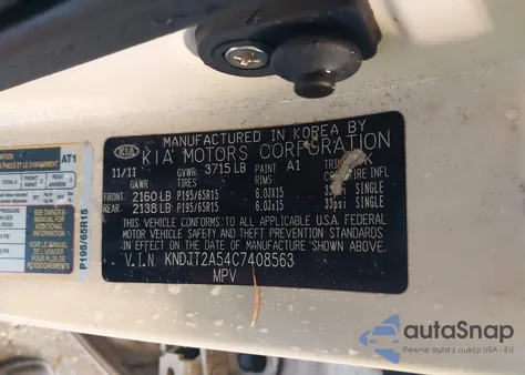 2012 Kia Soul from USA, damaged, VIN KNDJT2A54C7408563